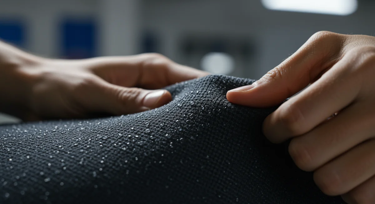 Close-up of advanced moisture-wicking fabric for football apparel