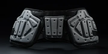 Advanced football girdle with integrated padding for protection and mobility.