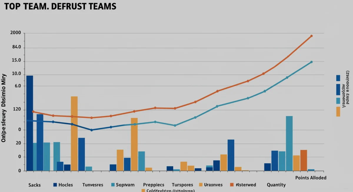 Chart illustrating key defensive statistics for the top 5 NFL teams in early 2025.