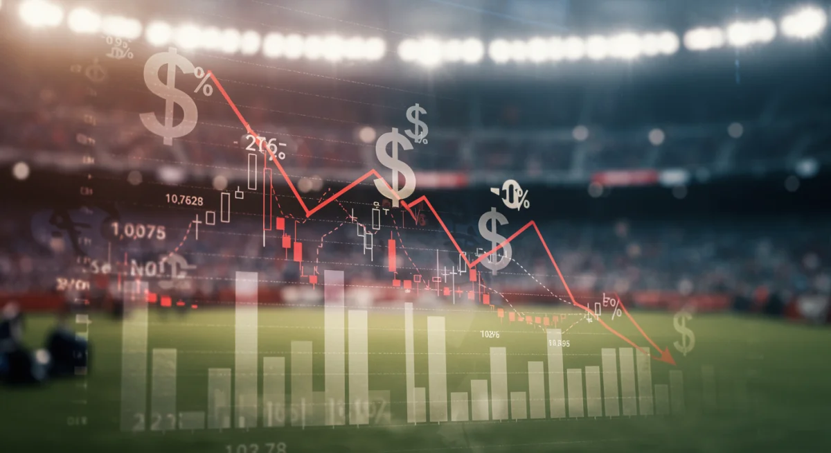 Financial chart showing impact of NFL injuries on revenue