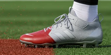 Football cleat material comparison: leather versus synthetic upper on a field