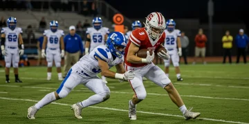 Dynamic high school football tackle highlighting future rule changes