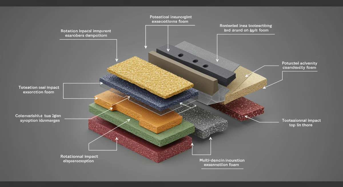 Infographic showing layers of modern football helmet technology