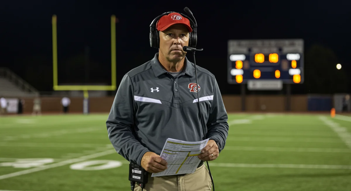 NFL coach strategizing red zone plays