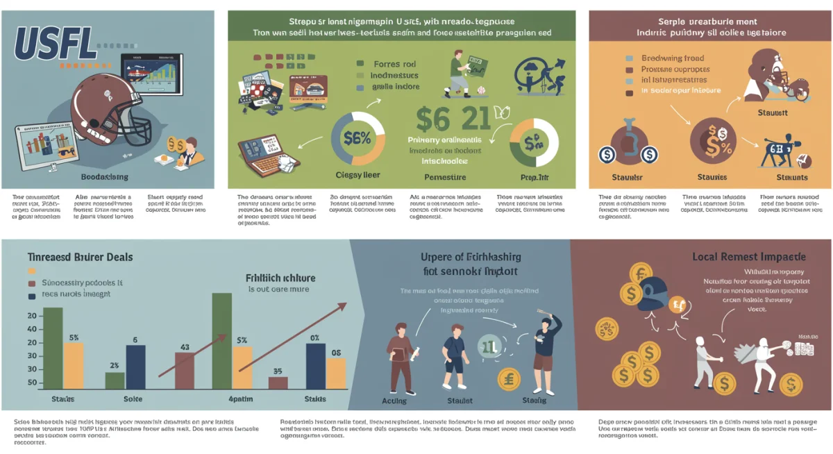 Infographic showing USFL revenue streams from viewership growth