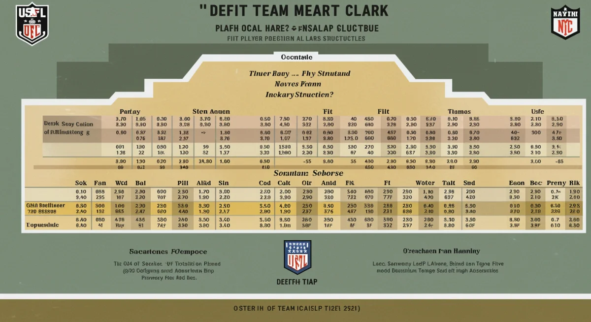USFL team depth chart illustrating player salary distribution and roster strategy