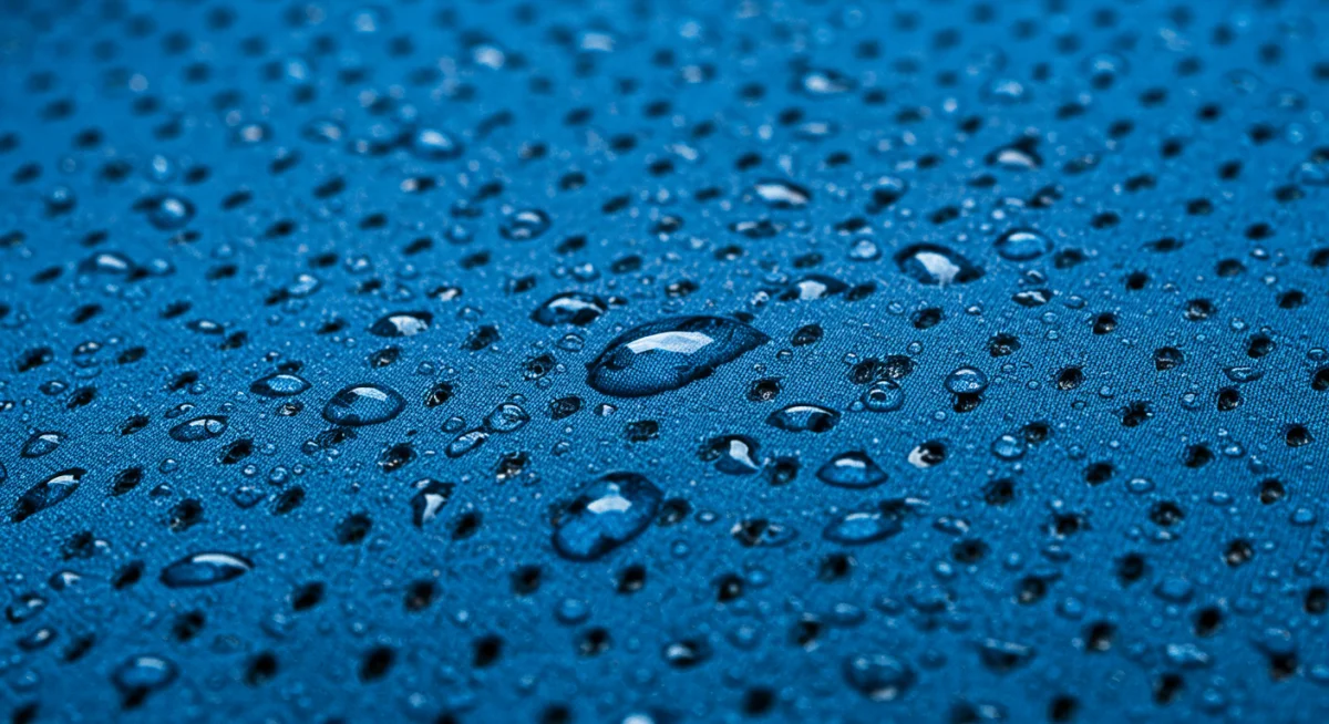 Close-up of advanced moisture-wicking football jersey fabric